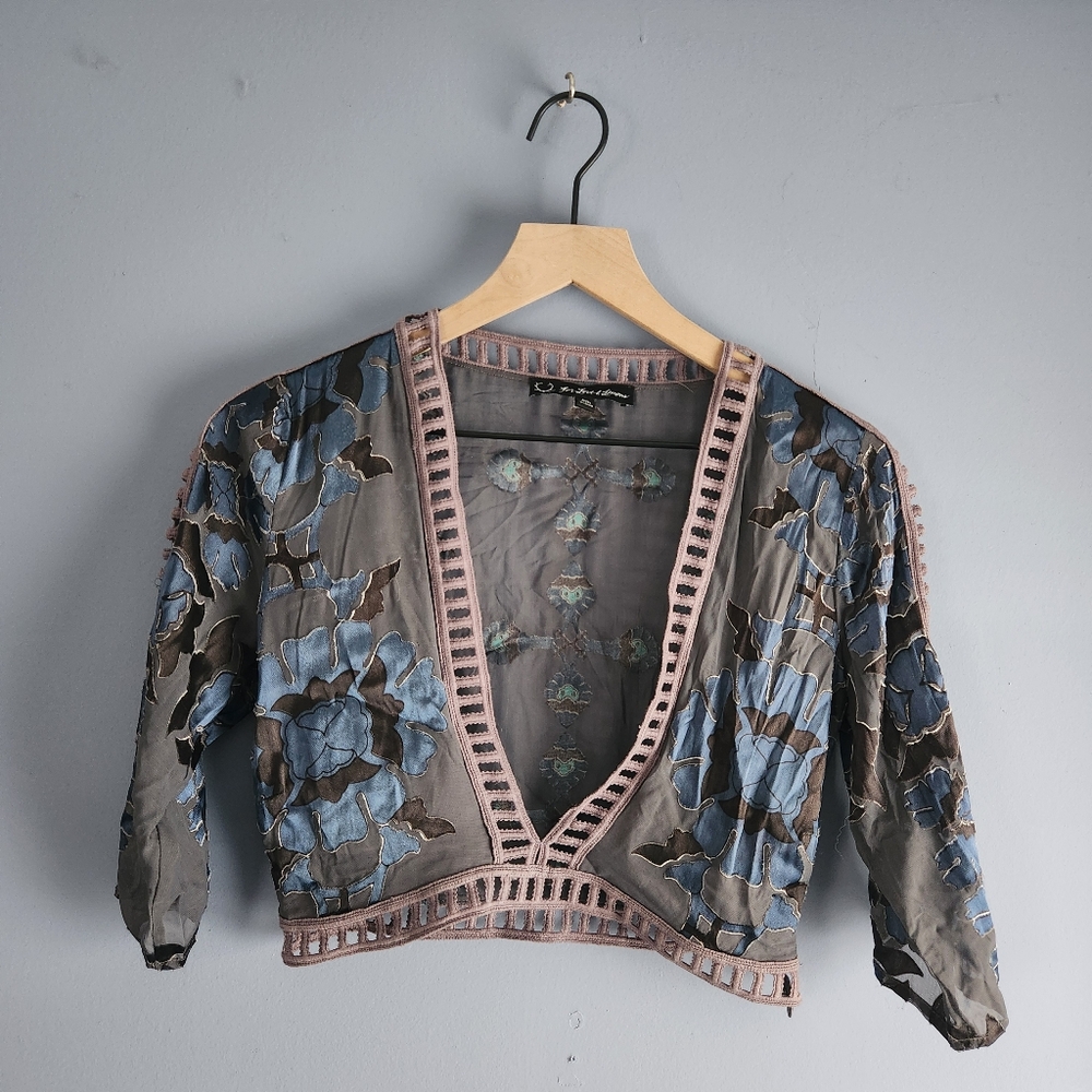 For Love And Lemons Floral Crop Top